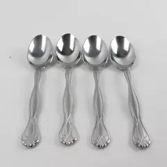 Set of 4 Oneida Majestic Teaspoons Stainless Flatware 6" 