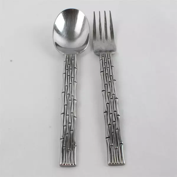 Lot of 2 Oneida Bombay Stainless 1 Salad Fork & 1 Oval Soup Spoon