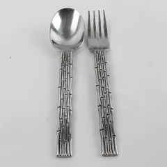 Lot of 2 Oneida Bombay Stainless 1 Salad Fork & 1 Oval Soup Spoon