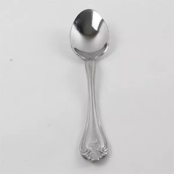 Set of 2 Oneida Boutonniere Stainless Oval Soup Spoons 7.25" 