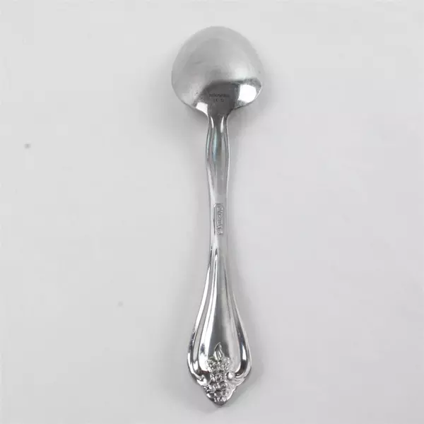 Set of 2 Oneida Boutonniere Stainless Teaspoons 6.25" Vintage 