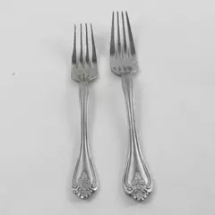 Lot of 2 Oneida Boutonniere & Individual Salad Fork Stainless 7.75in