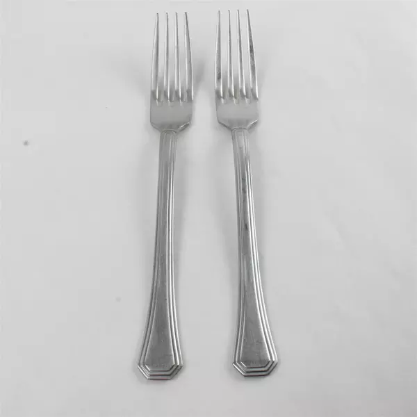 Set of 2 Oneida Bach Stainless Dinner Forks 7.75" Classic Flatware 
