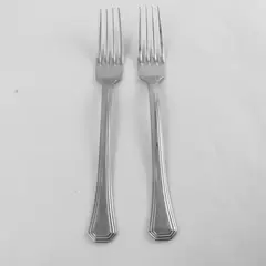 Set of 2 Oneida Bach Stainless Dinner Forks 7.75" Classic Flatware 