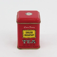 John Wagner & Sons English Breakfast Tea Empty Tin Red
