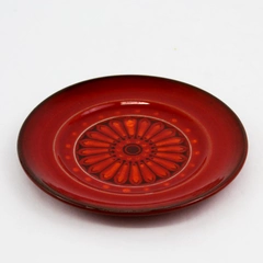 Vintage 1970s Metlox Poppy Trail  Vernon Red Medallion Saucer