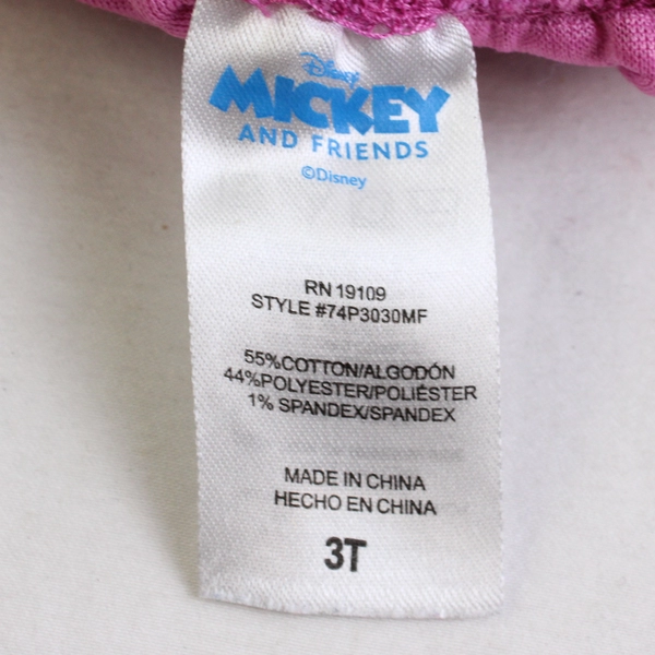Disney Mickey and Friends Pink Flared Pants Girls' Size 3T