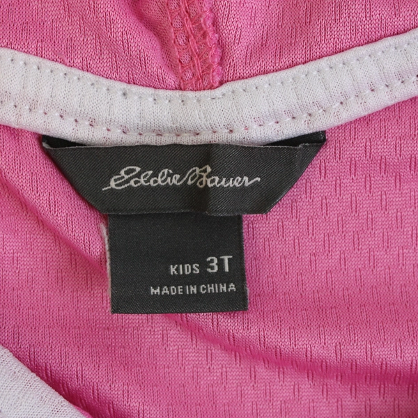 Eddie Bauer Pink Short-Sleeve Athletic Hoodie Girls' Size 3T