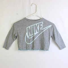 Nike Gray Lattice Trim Long-Sleeve T-Shirt Girls' Size 3T