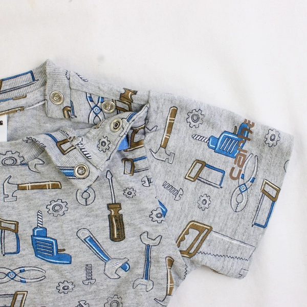 Carhartt Tool Print One Piece Short-Sleeve Bodysuit Baby Boy Size 18M