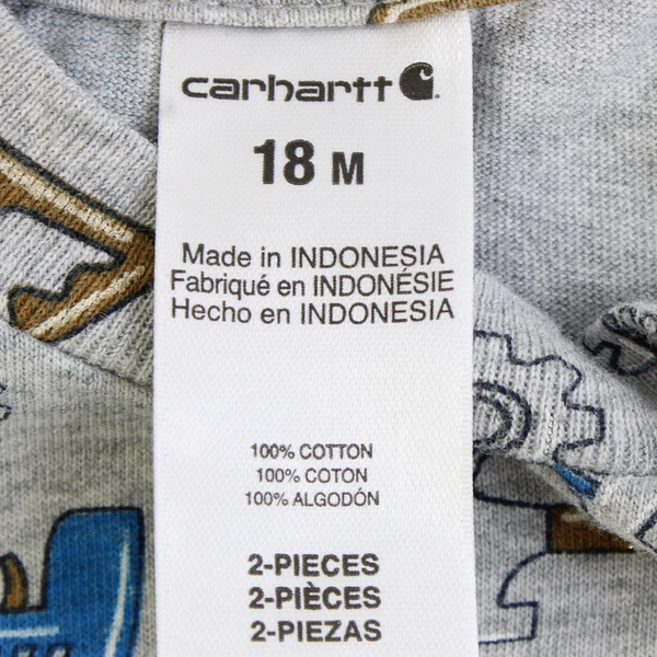 Carhartt Tool Print One Piece Short-Sleeve Bodysuit Baby Boy Size 18M