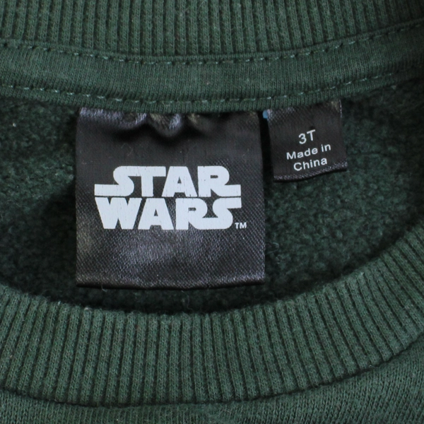 Star Wars Grogu Baby Yoda Green Sweatshirt Toddler Size 3T