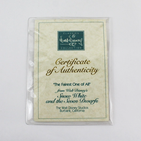 Walt Disney Classics Collection Snow White The Fairest One of All w/COA 1994