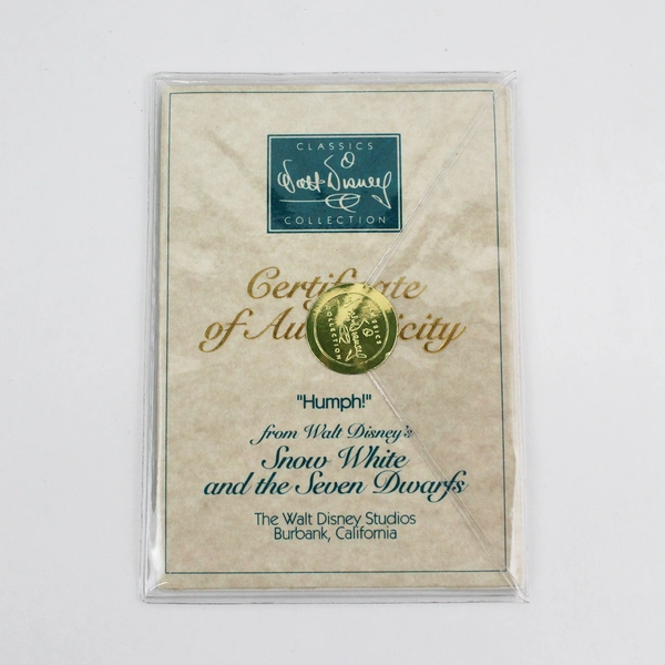 Walt Disney Classics Collection Snow White Grumpy And The Pipe Organ  w/COA