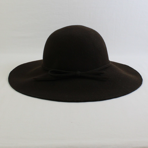 Unbranded Women's Dark Brown Wool Sun Hat One Size
