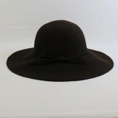 Unbranded Women's Dark Brown Wool Sun Hat One Size