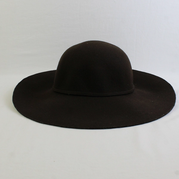 Unbranded Women's Dark Brown Wool Sun Hat One Size