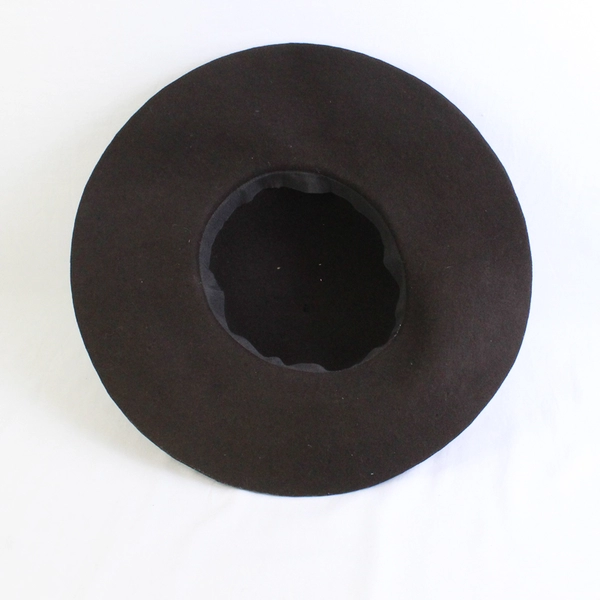 Unbranded Women's Dark Brown Wool Sun Hat One Size