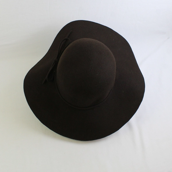Unbranded Women's Dark Brown Wool Sun Hat One Size