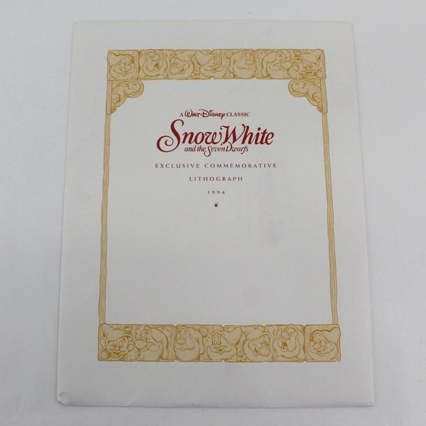 Walt Disney Classic Snow White & The Seven Dwarfs Collectible Lithograph 1994