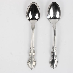 Lot of 2 International Stainless Chamonix Pattern Stainless Teaspoons 6.25"