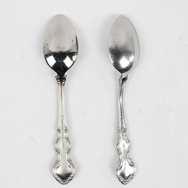 Lot of 2 International Stainless Chamonix Pattern Stainless Teaspoons 6.25"