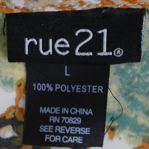 Rue 21 Women's L Multicolor Paisley Design Blouse with Dolman Short Sleeves