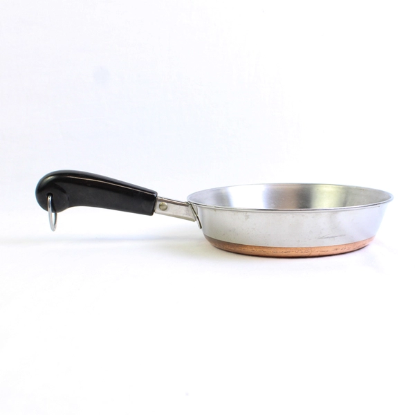 Vintage Revere Ware 7 in Copper Bottom Frying Pan 93c No Lid