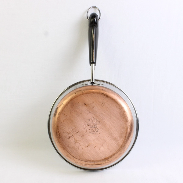 Vintage Revere Ware 7 in Copper Bottom Frying Pan 93c No Lid