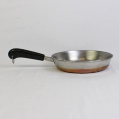 Vintage Revere Ware 9 in Copper Bottom Frying Pan 91d No Lid