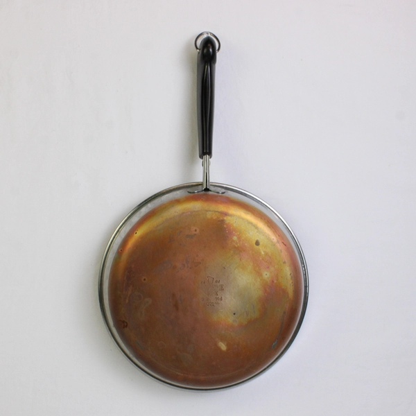 Vintage Revere Ware 9 in Copper Bottom Frying Pan 91d No Lid