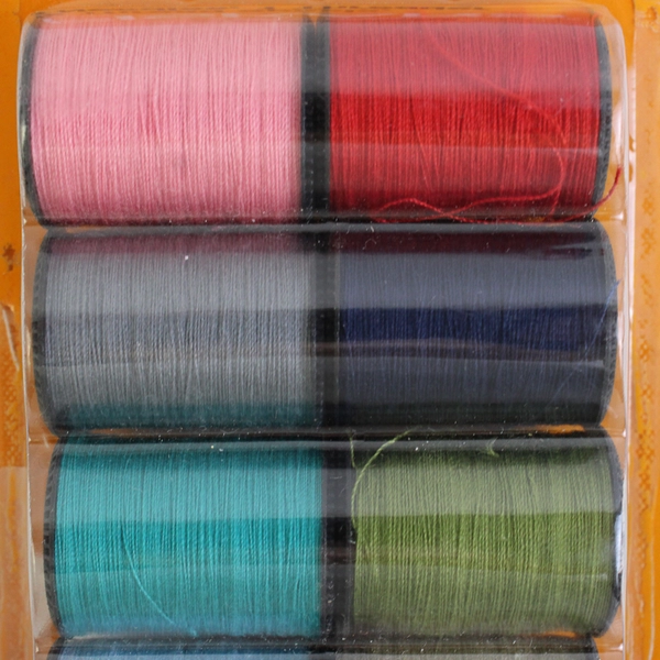 Fiskars 12 Thread Sewing Spools & 1 Needle in Pack Assorted Colors 