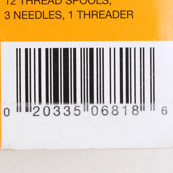 Fiskars 12 Thread Sewing Spools & 1 Needle in Pack Assorted Colors 