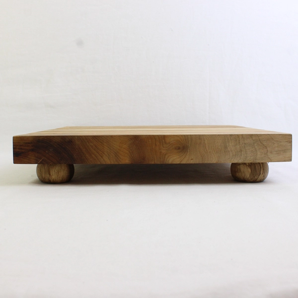 The Real Oregon Gift Myrtlewood Creations Footed Square Cutting Board 12.25"