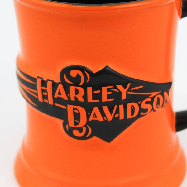 Encore Group Officially Licensed Harley Davidson Orange Coffee MUG 