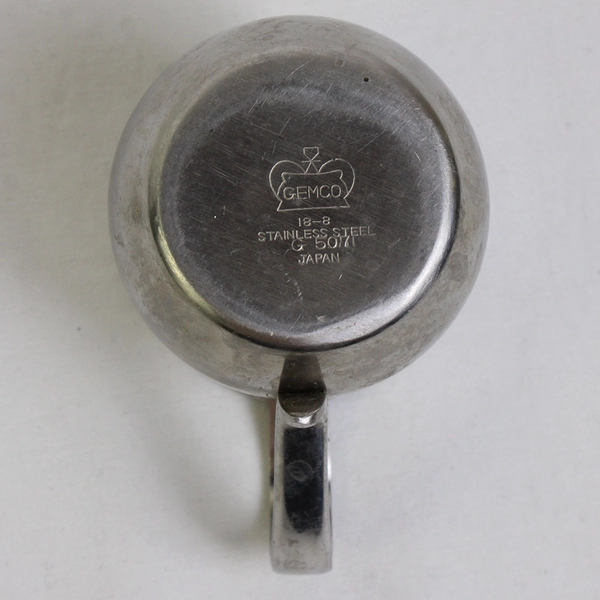 Vintage Gemco 18/8 Stainless Steel Creamer 2-1/4" Marked G5071