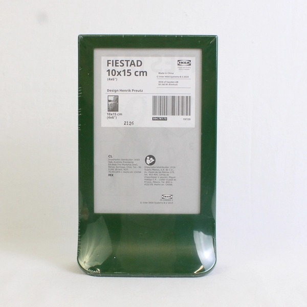 Ikea Fiestad Dark Green Plastic Photo Frame 4" x 6" New Sealed You & Me
