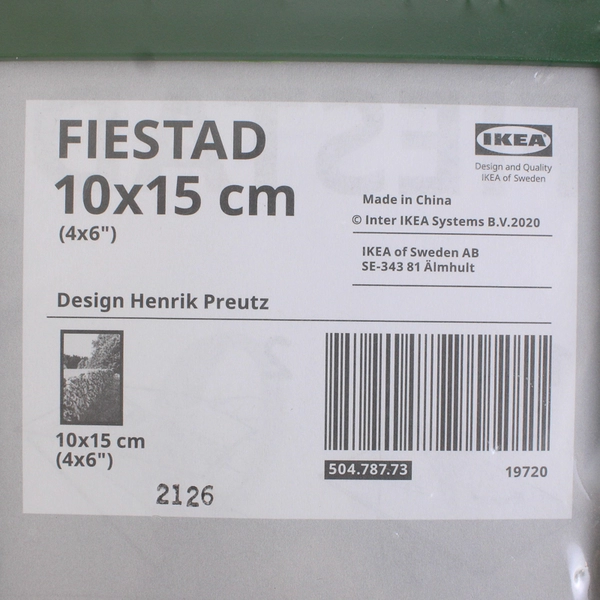 Ikea Fiestad Dark Green Plastic Photo Frame 4" x 6" New Sealed You & Me