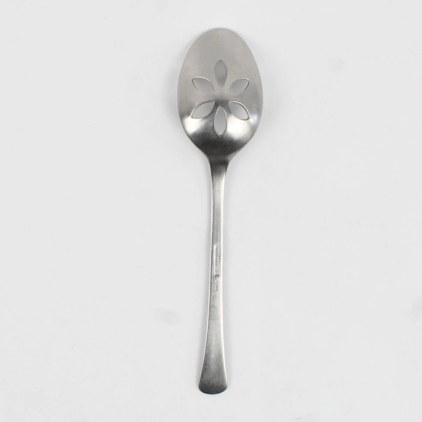 Dalia Dali Pattern Pierced Serving Spoon 7.75 Inches 18/8 Stainless Good HTF