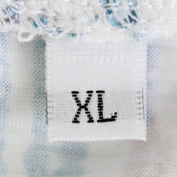 Unbranded Women's XL White with Multicolor Abstract Stripes Cap Sleeve Blouse