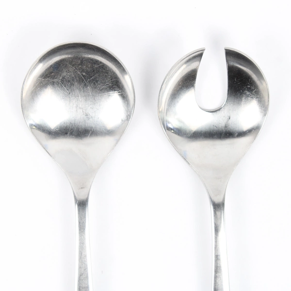 Dalia Braque Pattern 18/8 Stainless Salad Serving Set 9" Fork & Spoon HTF