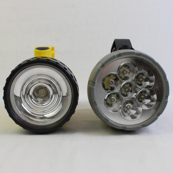 Lot Of 2 Rayovac & Dorcy 6 Volt Flashlight/Torch Black & Yellow (Tested)