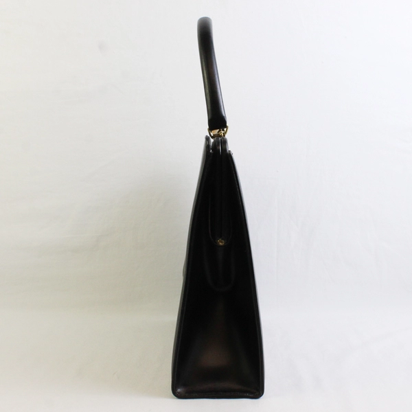 Vintage 1960s Triangle New York Black Grecian Cameo Shadowbox Handbag FLAW