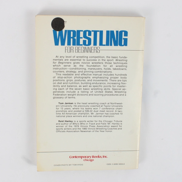 Vintage Wrestling for Beginners by Tom Jarman & Reid Hanley 1983 Paperback