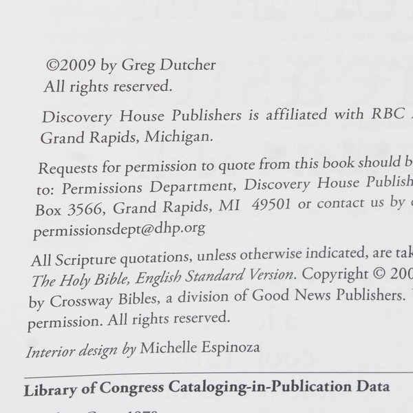 You Are the Treasure That I Seek Greg Dutcher 2011 PB Identifying Idol Worship