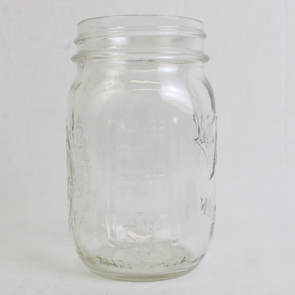Lot Of 2 16 Oz Ball Wide Mouth Jar & Standard Mouth Clear Glass Canning Jar
