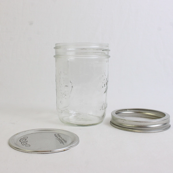 Lot Of 2 16 Oz Ball Wide Mouth Jar & Standard Mouth Clear Glass Canning Jar