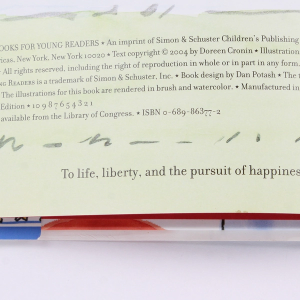 Duck for President by Doreen Cronin 2004 Hardcover Dust Jacket Good Condition