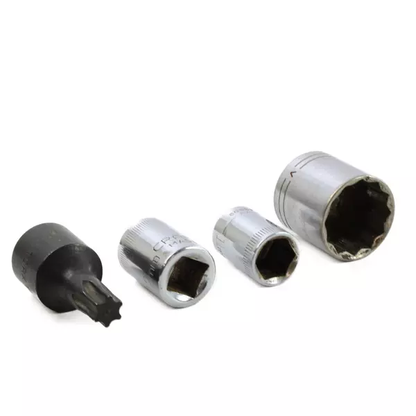 Lot of 20 Various Hand Tools 16 Sockets Oil Filter Wrench 3 Torx Bits