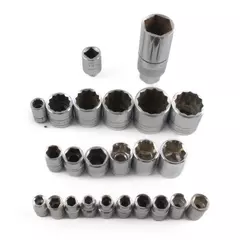 Lot of 24 Assorted Sockets Mixed Sizes